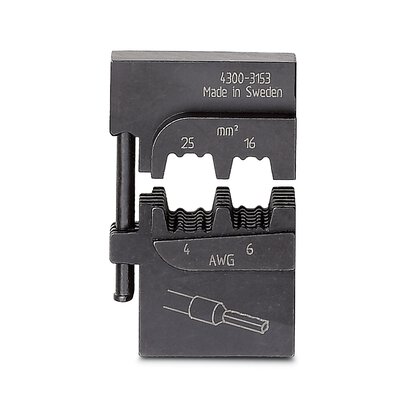 Phoenix Contact Crimping Die; CRIMPFOX-M 25/DIE; for ferrules; 16-25mm2